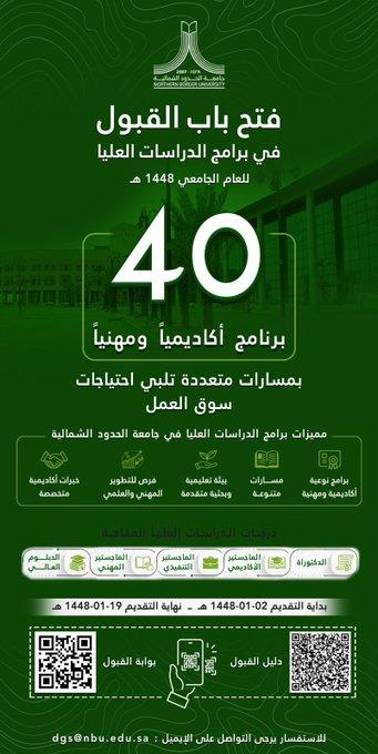 فتح باب القبول في برامج الدراسات العليا